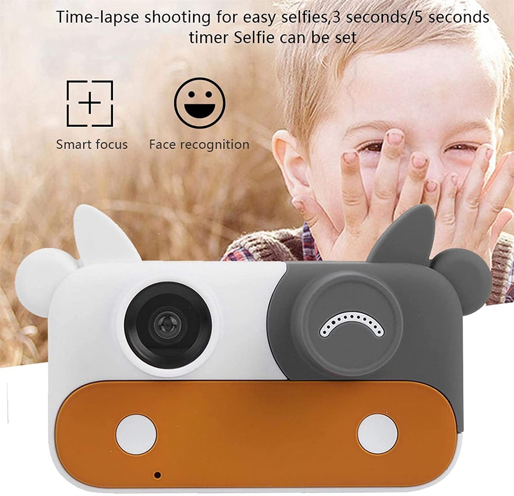 GIENEX Kids Camera Toys for 3-8 Years Old Boys and Girl, Kids Digital Video Camera for Children with Shockproof Soft Cover, Best Christmas Birthday Gifts for Boys Girls