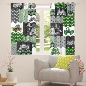 Erosebridal Green Tractor Window Curtains 76" Wx54 L Farm Vehicle Truck Window Drapes Cartoon Equipment Construction Harvester Grommet Curtains for Kids Boys Car Home Room Decor, Grey