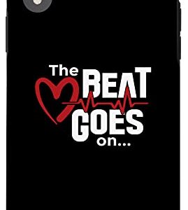 iPhone XR The Beat Goes On Open Heart Surgery Survivor Heart Warrior Case