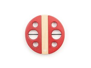 tegu swivel bug magnetic building block set, poppy red