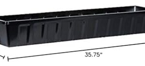 Novelty 2368 02368 Plastic Flower Box Planter, 36-Inch, Black