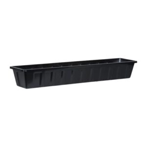 novelty 2368 02368 plastic flower box planter, 36-inch, black