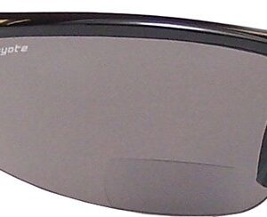 Coyote Eyewear BP-7 Polarized Reader Bifocal +2.00 Sunglasses, Black/Grey