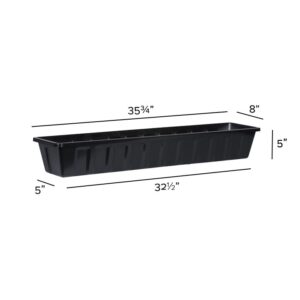 Novelty 2368 02368 Plastic Flower Box Planter, 36-Inch, Black