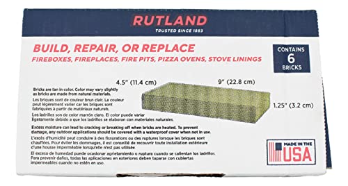 Rutland Products Fire Brick, 6 Count, Pack of 1