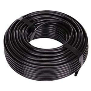 raindrip 016010t 1/4 in. drip irrigation supply tubing, 100 ft., 1/4 in x 100 ft, for drip irrigation parts, and drip systems, black polyethylene