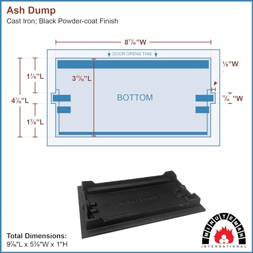 Minuteman International Cast Iron Ash Dump, Black