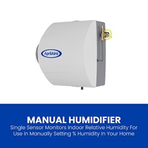 AprilAire 600M Whole-House Humidifier, Manual High Output Furnace Humidifier, Large Capacity Whole-House Humidifier for Homes up to 5,000 Sq. Ft., White