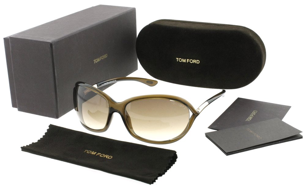 Tom Ford Women's FT0008 614 Jennifer Sunglasses, Champagne, 61mmX16mmX120mm