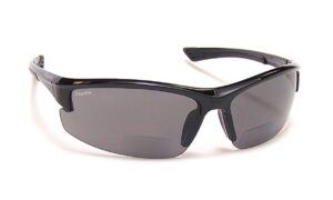 coyote eyewear bp-7 polarized reader bifocal +2.00 sunglasses, black/grey