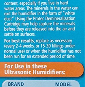 Protec Demineralization Cartridge, Pack of 1, Blue, PDC51V2 - Demineralization Cartridge for Humidifier Works to Collect White Dust