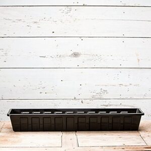 Novelty 2368 02368 Plastic Flower Box Planter, 36-Inch, Black