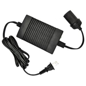 Koolatron 110 Volt AC to 12 Volt DC Power Adapter w/Circuit Breaker 12V 5A DC Power Converter Black 6 Ft (1.8 m) Cord for Portable Devices Compressor Car Fridge and More