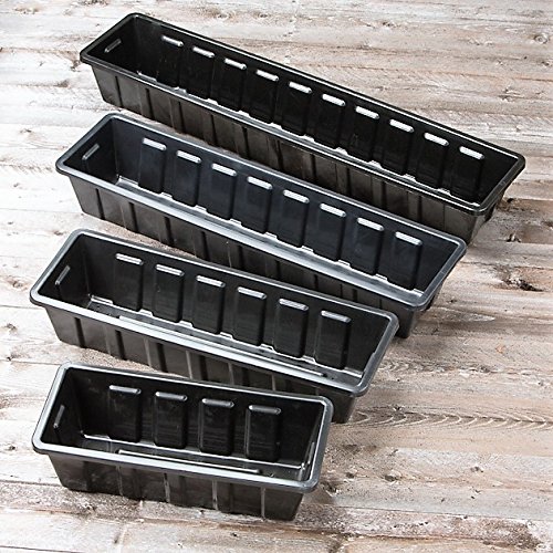 Novelty 2368 02368 Plastic Flower Box Planter, 36-Inch, Black