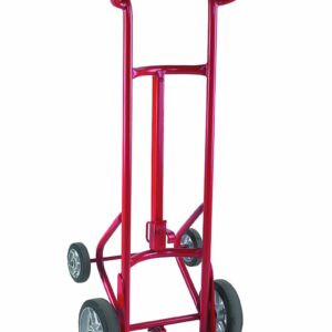 Wesco 240001 Deluxe Series Steel Drum Truck, Moldon Rubber Wheels, 1000-lb. Load Capacity, 24" Width x 58" Height x 21" Depth