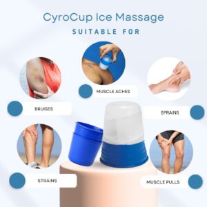 Cryo Cup Ice Massage Therapy (Pack of 2) - MADE in USA - Revitalizing Facial Ice Roller, Face Roller Massager, Ideal for Skin Refreshment and Soothing, Ice Balls for Effective Face Massage Therapy