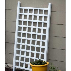 Dura-Trel Country Garden 35 by 66 Inch Indoor Outdoor Garden Trellis Plant Support for Vines and Climbing Plants, Flowers, and Vegetables, White