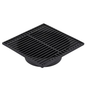 NDS 970 Square Grate Spee-D Catch Basin 6 in. Drain Pipes & Fittings, 9 in, Black Plastic