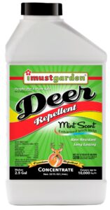 i must garden deer repellent concentrate – 32oz: mint scent deer spray for plants – natural ingredients - makes 2.5 gallons & covers 10,000 sq ft