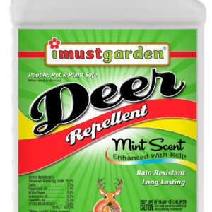 I Must Garden Deer Repellent Concentrate – 32oz: Mint Scent Deer Spray for Plants – Natural Ingredients - Makes 2.5 Gallons & Covers 10,000 sq ft