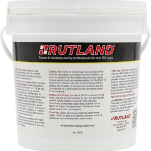 Rutland Castable Refractory Cement, High Temp Fireplace & Woodstove Fire Cement, Taupe, 12.5 Pound