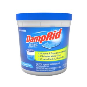 damprid fragrance free refillable moisture absorber - 10.5oz cup – traps moisture for fresher, cleaner air