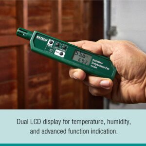 Extech 445580 Humidity and Temperature Pen Sized Meter with Pocket Clip