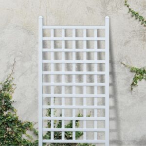 Dura-Trel Country Garden 35 by 66 Inch Indoor Outdoor Garden Trellis Plant Support for Vines and Climbing Plants, Flowers, and Vegetables, White