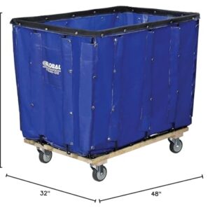 GLOBAL INDUSTRIAL Vinyl Basket Bulk Truck, 20 Bushel, Blue