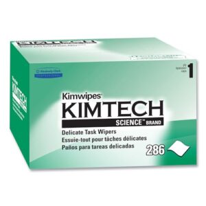 kimberly-clark b0013ht2qw– kimtech science kimwipes delicate task wipers; 4.4 x 8.4 in. (11.2 x 21.3cm); 1-ply, (pack of 1, 286 count)