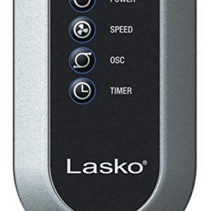 Lasko Portable 36" Oscillating 3-Speed Tower Fan with Remote Control and Timer for Bedroom and Home Office, White, 2510