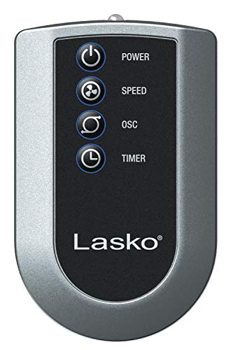 Lasko Portable 36" Oscillating 3-Speed Tower Fan with Remote Control and Timer for Bedroom and Home Office, White, 2510