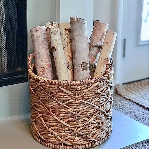 Wilson 15.5"-17.5" Decorative White Birch Logs, Natural Bark Wood Home Décor - 1.5"-3" Dia. (Set of 8)