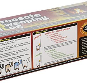 Creosote Sweeping Log SL824-12 Creosote Log, 1-pack, Brown