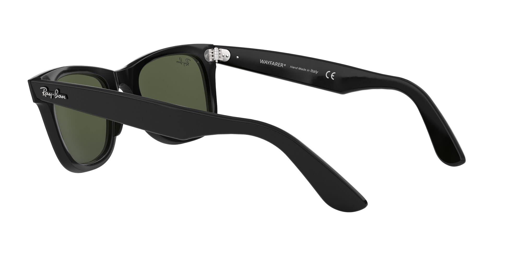 Ray-Ban RB2140 Original Wayfarer Sunglasses, Black/Green, 50 mm