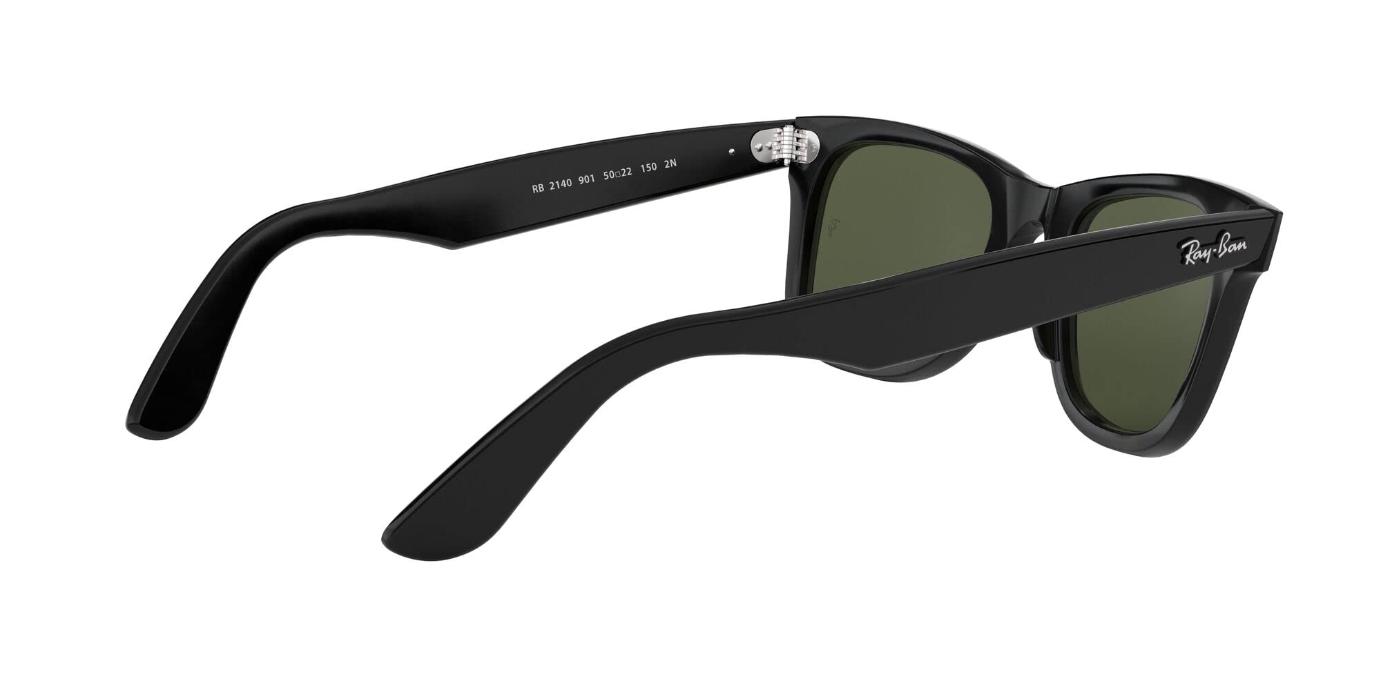 Ray-Ban RB2140 Original Wayfarer Sunglasses, Black/Green, 50 mm