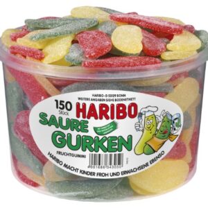 Haribo Saure Gurken (Sour Pickles ) Tub -150 pcs