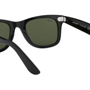 Ray-Ban RB2140 Original Wayfarer Sunglasses, Black/Green, 50 mm