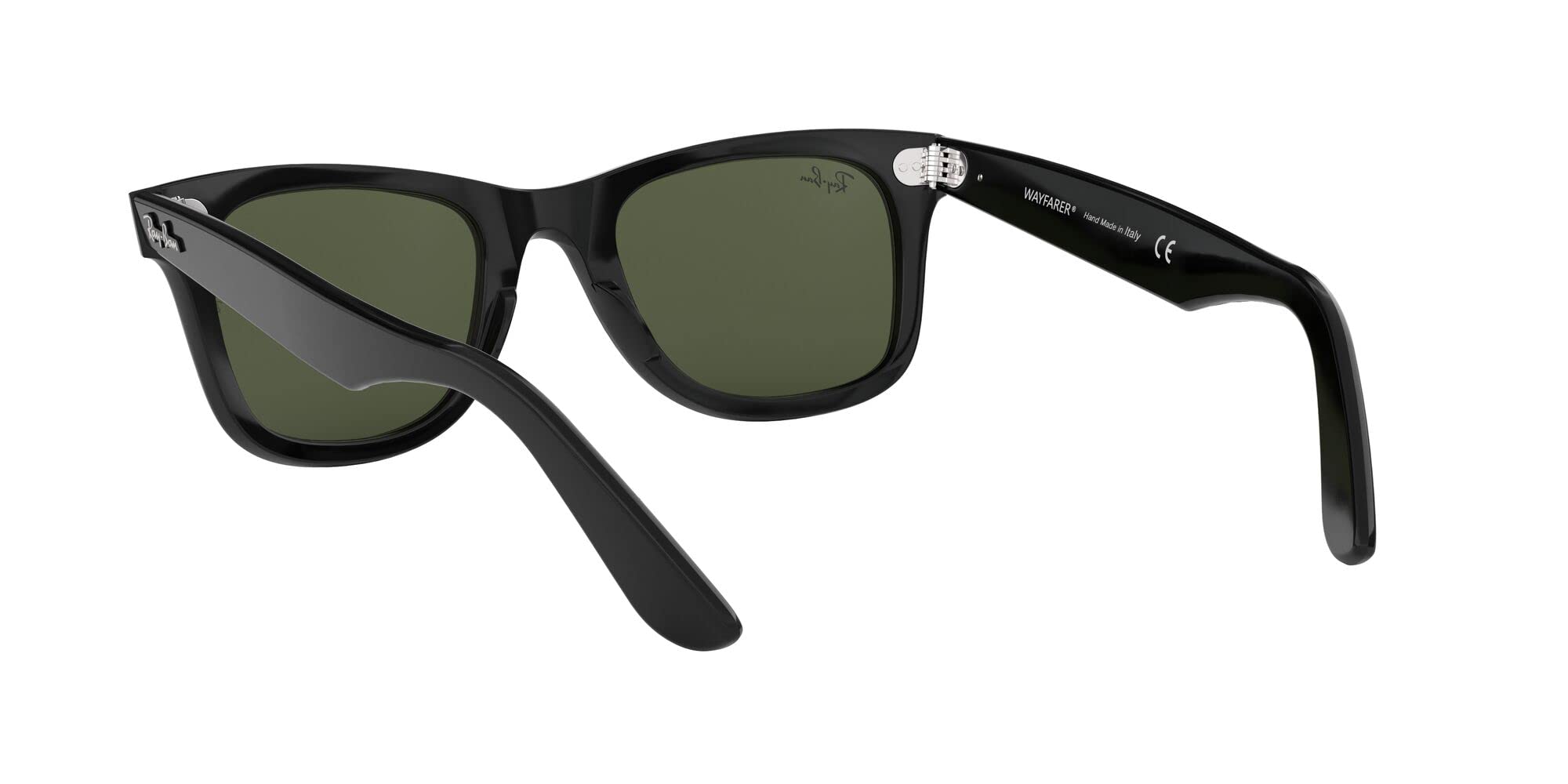 Ray-Ban RB2140 Original Wayfarer Sunglasses, Black/Green, 50 mm