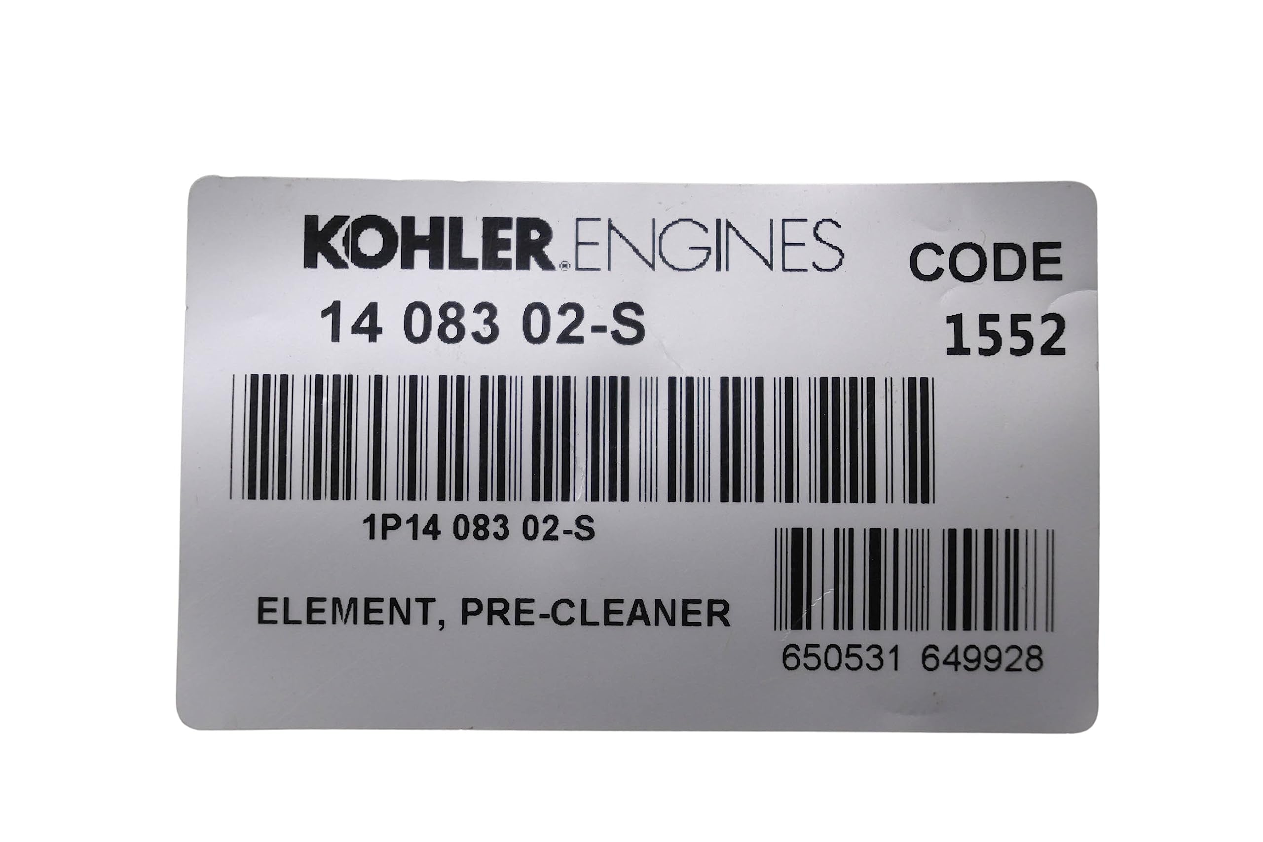 KOHLER 14 083 02-S Pre-Cleaner Air Filter For Courage XT Series