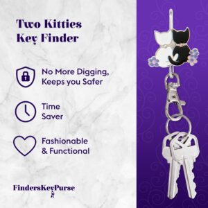 Finders Key Purse -Women’s Key Chain, Key Holder, Keychain Accessories, Key Ring, Cute Keychain, Keychain, Accessories, Car Keys Keychain, Two Kitties