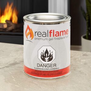 Real Flame Gel Fuel Cans - 12-Pack - Gelled Isopropyl Alcohol for Indoor or Outdoor Fireplaces