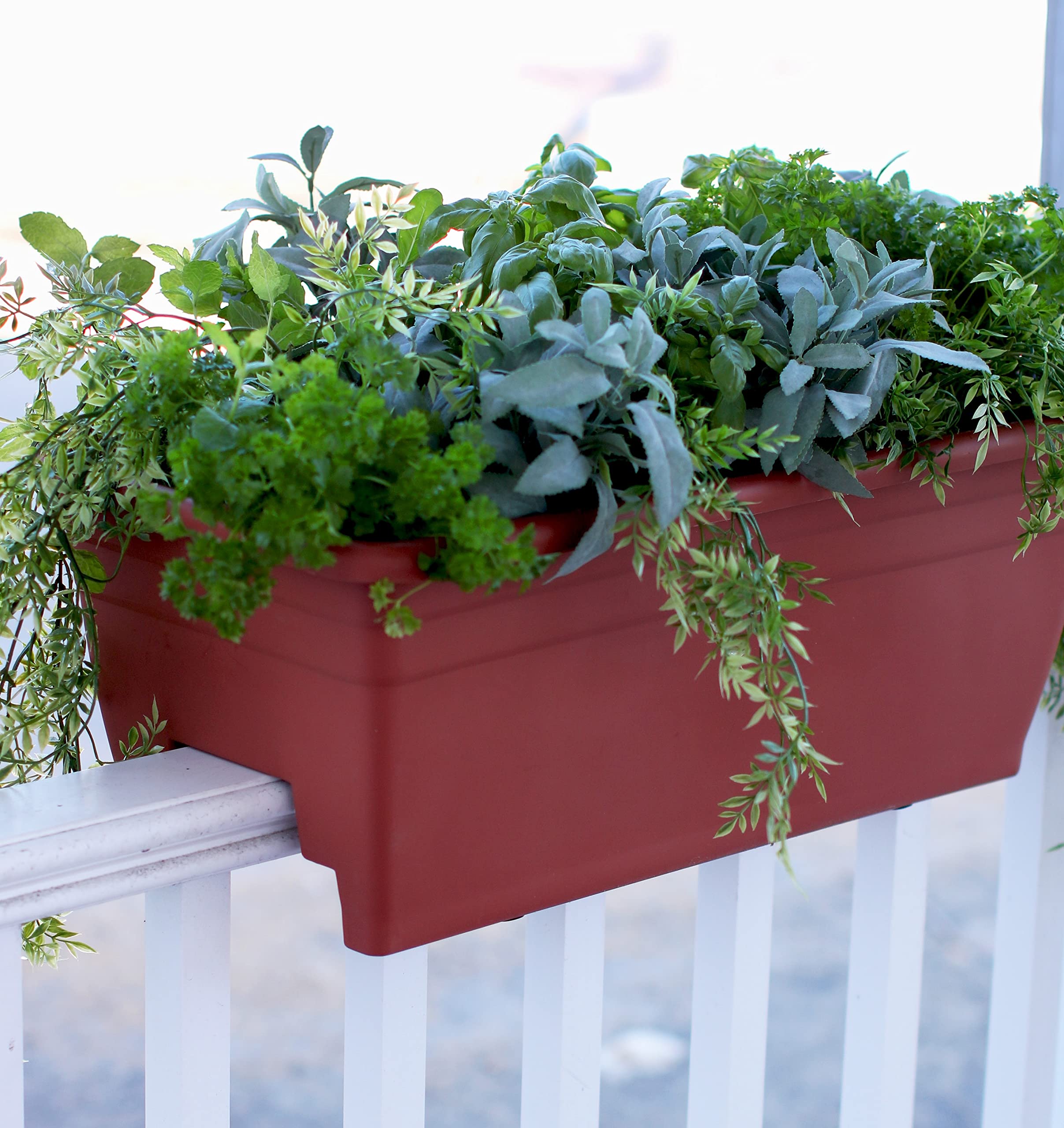 Green Deck Rail Planter