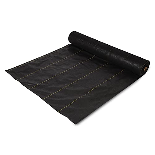 DeWitt 5 x 250 Feet Commercial and Home Garden Landscape Weed Block Barrier, Ideal as Fabric for Yards, Grounding Sheets, Fake Rock, or Floor Mat