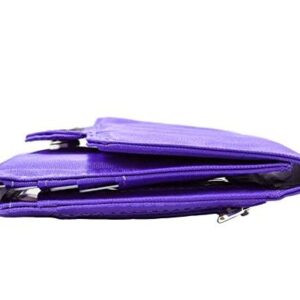 Big Skinny Women's Trixie Tri-Fold Slim Wallet, Holds Up to 30 Cards, Purple