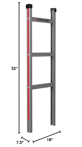 Magline HMK15AUA4 Aluminum Hand Truck, Vertical Loop Handle, Pneumatic Wheels, 500lbs Capacity