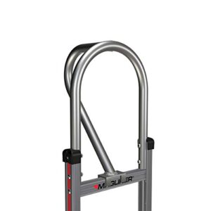 Magline HMK15AUA4 Aluminum Hand Truck, Vertical Loop Handle, Pneumatic Wheels, 500lbs Capacity