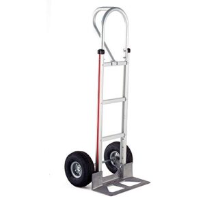 magline hmk15aua4 aluminum hand truck, vertical loop handle, pneumatic wheels, 500lbs capacity