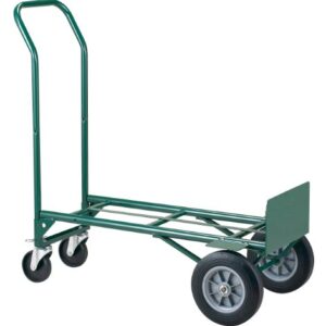 Harper Trucks JEDT8635P 700 lb Capacity Super-Steel Convertible Hand Truck, Dual Purpose 2 Wheel Dolly and 4 Wheel Cart with 10" Flat-Free Solid Rubber Wheels