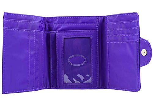 Big Skinny Women's Trixie Tri-Fold Slim Wallet, Holds Up to 30 Cards, Purple